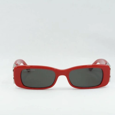 Pre-owned Balenciaga Bb0096s 015 Solid Red/grey 51-18-130 Sunglasses In Gray