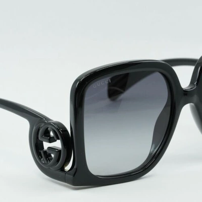 Pre-owned Gucci Gg1326s 001 Black/grey Gradient 58-19-140 Sunglasses In Gray