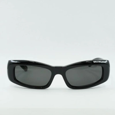 Pre-owned Balenciaga Bb0266s 001 Black/grey 57-18-135 Sunglasses In Gray