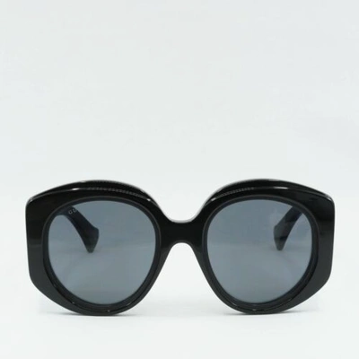 Pre-owned Gucci Gg1308s 001 Black/grey 53-23-140 Sunglasses In Gray