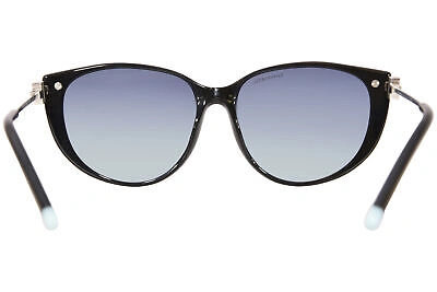 Pre-owned Tiffany & Co .tf4178 8001/9s Sunglasses Women's Black/azure Gradient Blue 57mm