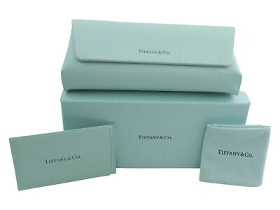 Pre-owned Tiffany & Co .tf4178 8001/9s Sunglasses Women's Black/azure Gradient Blue 57mm
