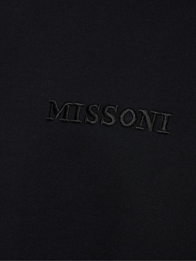 Shop Missoni Black Cotton Jersey T-shirt In Nero