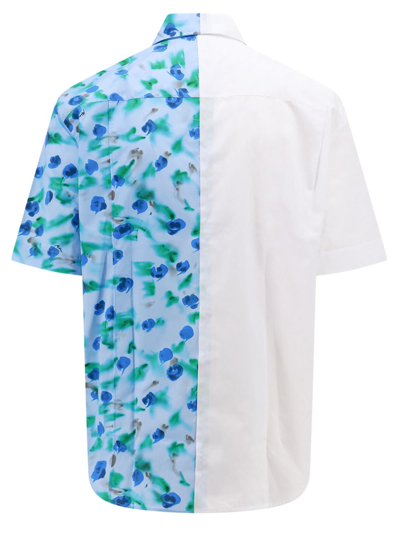 Shop Marni White And Floral-print Cotton Shirt In Bianco
