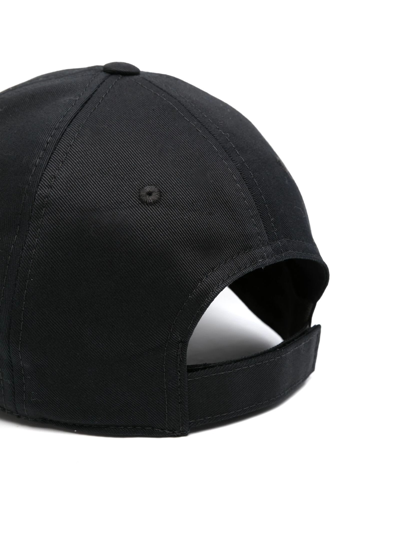Shop Marni Black Cotton Baseball Cap In Nero