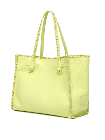 Shop Gianni Chiarini Yellow Soft Leather Shopping Bag In Giallo