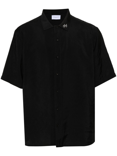 Shop Family First Milano Black Cupro Shirt In Nero