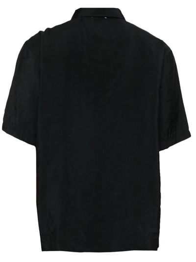 Shop Family First Milano Black Cupro Shirt In Nero