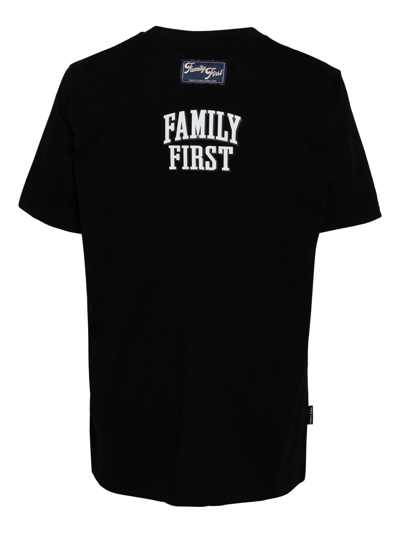 Shop Family First Milano Black Cotton T-shirt In Nero