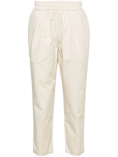 Shop Family First Milano White Stretch-cotton Trousers In Bianco