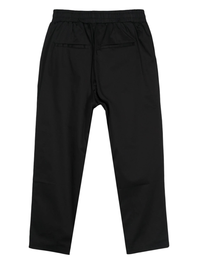 Shop Family First Milano Black Stretch-cotton Trousers In Nero