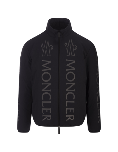 Shop Moncler Black Ponset Reversible Down Jacket