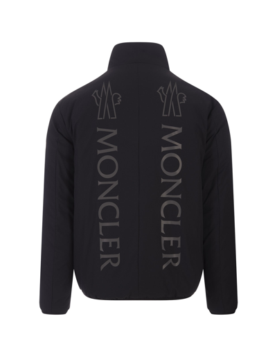 Shop Moncler Black Ponset Reversible Down Jacket