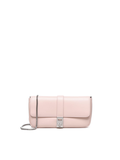 Shop Ferragamo Shoulder Bag With Gancini Buckle In Pink