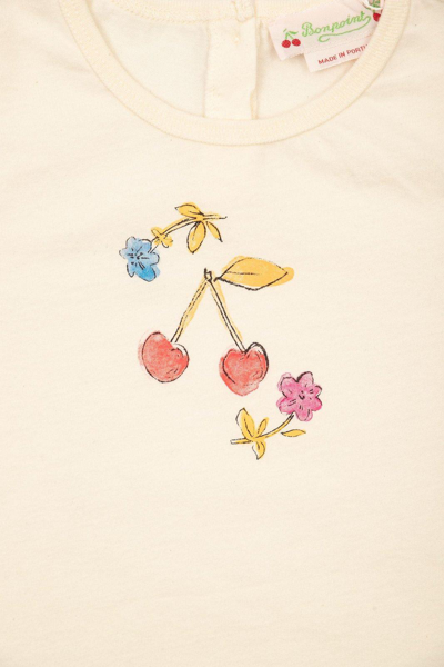 Shop Bonpoint Fruit-printed Crewneck T-shirt In White