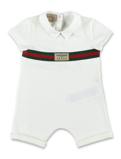 Shop Gucci Body And Hat Set In White