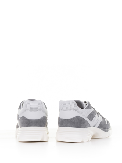 Shop Hogan Sneakers H665 White Grey