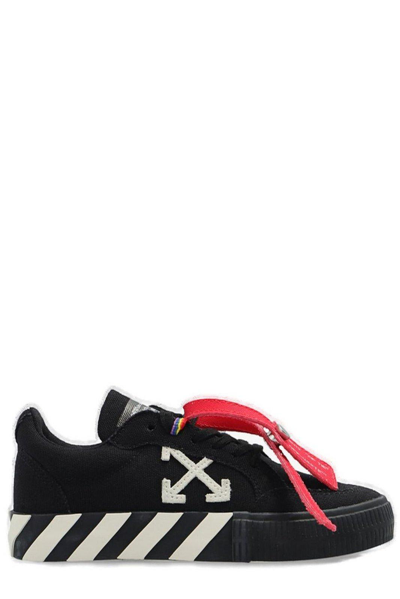Shop Off-white Vulcanized Arrow Patch Lace-up Sneakers