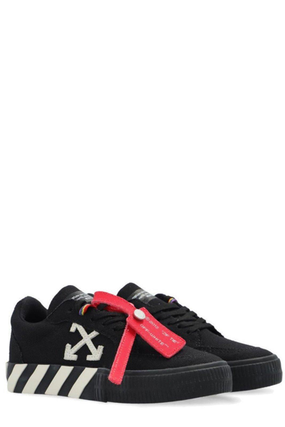 Shop Off-white Vulcanized Arrow Patch Lace-up Sneakers