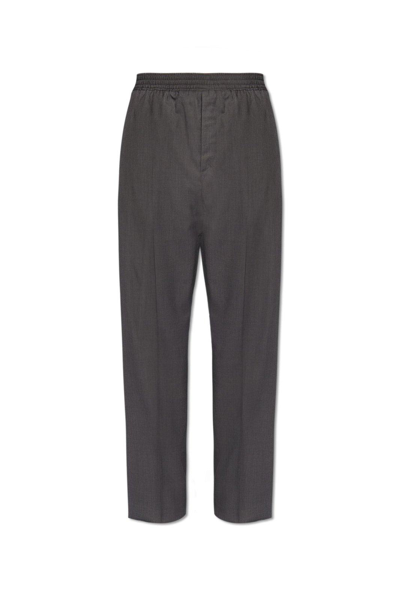 Shop Givenchy 4g Embroidered Straight-leg Trousers In Grey