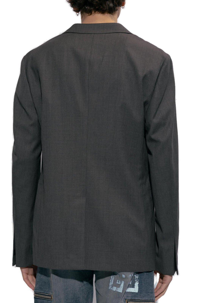 Shop Givenchy Single-breasted Tailored Blazer In Grey
