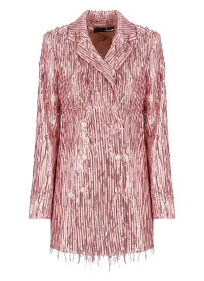 Shop Rotate Birger Christensen Blazer Dress With Paillettes In Pink