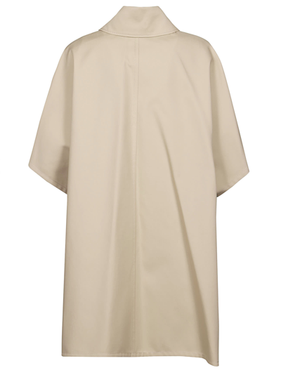 Shop Max Mara Pernice Double-breasted Cape In Fawn