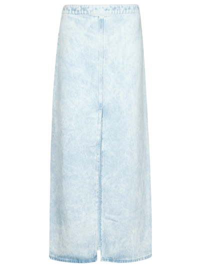Shop Iro Carolia Skirt In Light Blue Denim
