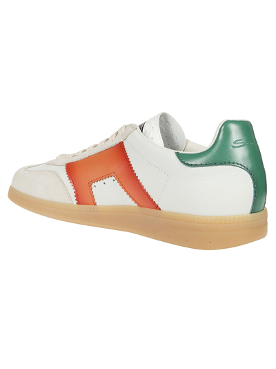 Shop Santoni Olympic Sneakers In White