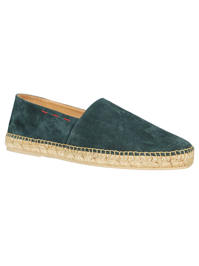 Shop Kiton A048 Espadrilles In Verde Petrolio