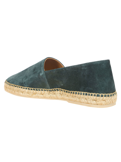 Shop Kiton A048 Espadrilles In Verde Petrolio