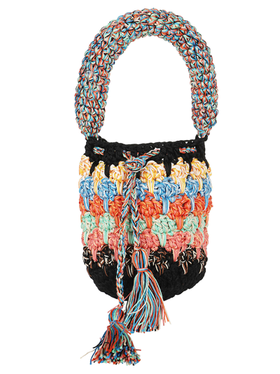 Shop Alanui Crochet Mini Bag In Multicolor