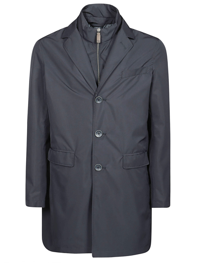 Shop Herno Raincoat In Blu