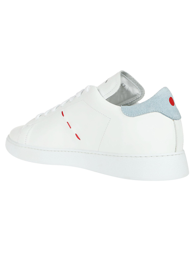 Shop Kiton A068 Sneakers In Bianco/ghiaccio