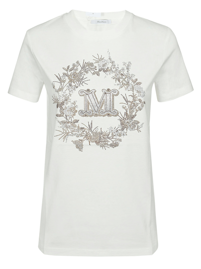 Shop Max Mara Elmo T-shirt In Fondo Bianco