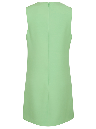 Shop Valentino Dress Crepe Couture In Yeg Ice Mint