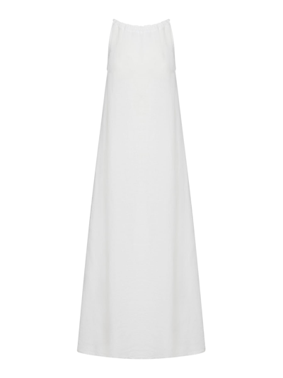 Shop 120% Lino Woman Dress In White