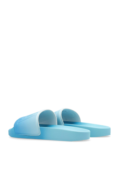 Shop Stella Mccartney Kids Slides With Logo In Colourful