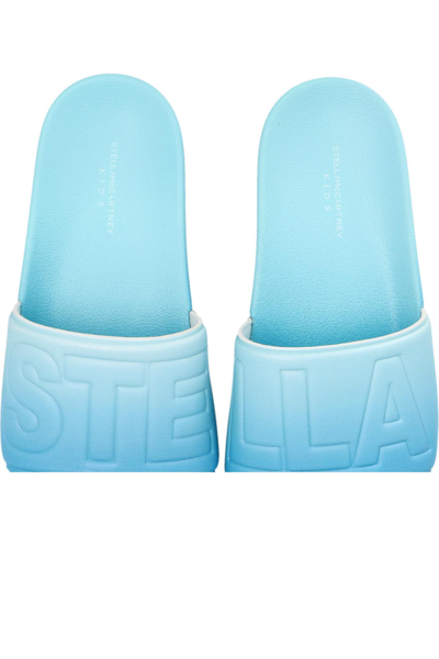 Shop Stella Mccartney Kids Slides With Logo In Colourful