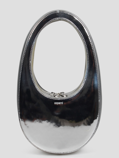 Shop Coperni Mirrored Mini Swipe Bag In Metallic