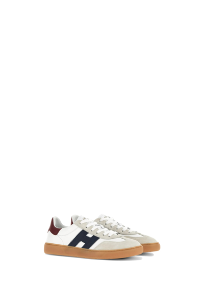 Hogan Cool Leather Sneakers With Nappa And Suede Inserts In White