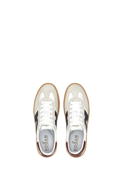 Hogan Cool Leather Sneakers With Nappa And Suede Inserts In White