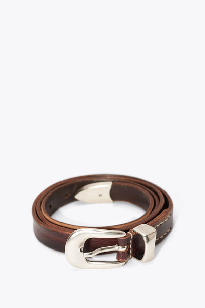 Shop Our Legacy 2 Cm Belt Brown Leather Belt - 2 Cm Belt In Marrone