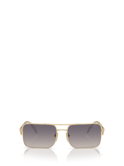 Shop Prada Pr A52s Pale Gold Sunglasses