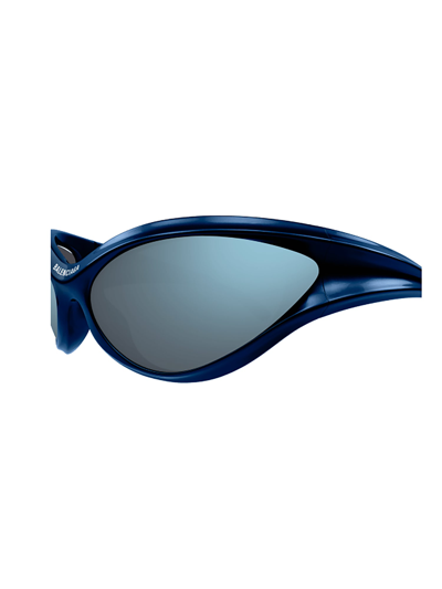 Shop Balenciaga Bb0317s Sunglasses In Blue Blue Blue