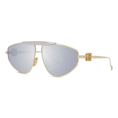 Shop Loewe Sunglasses In Oro/silver
