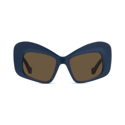 Shop Loewe Sunglasses In Blu/marrone