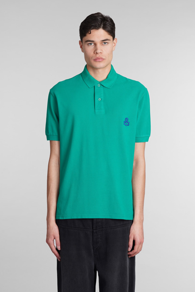 Shop Isabel Marant Afko Polo In Green Cotton