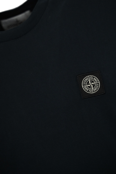 Shop Stone Island T-shirt With Logo In Navy Blue