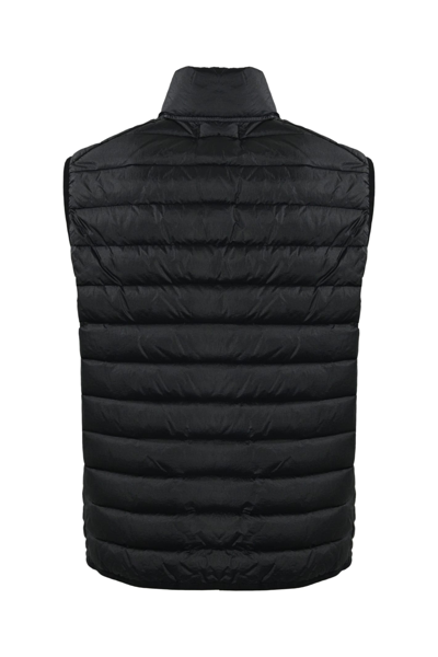 Shop Stone Island G0524 Quilted Vest In Nylon In Navy Blue